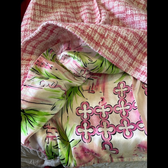 Lilly Pulitzer Pink & White Tweed Strapless Dress Size 4 - Picture 5 of 5